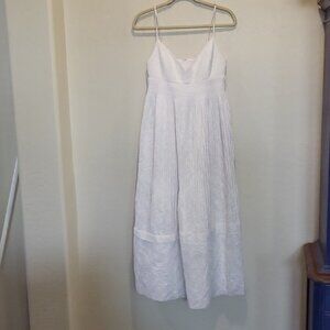 Nicolas Women's Susan Eyelet Midi Dress In Featherington White Size 0